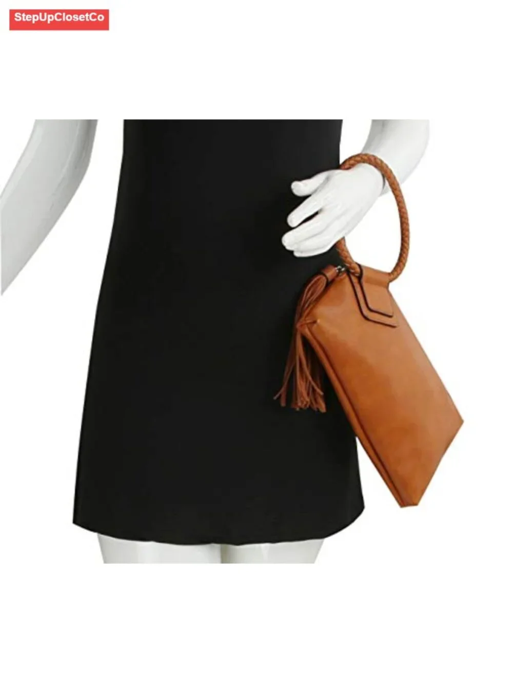 Vegan Leather Clutch Wristlet Wallet with Hand Strap, Card Slots for Evening